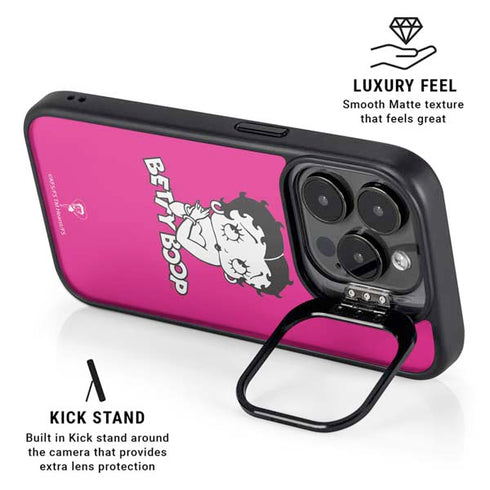 Betty Boop Pink Background iPhone 14 Pro Kickstand Case